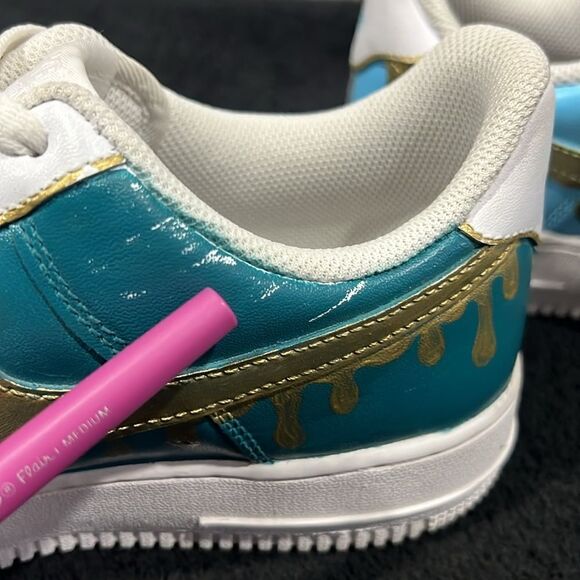 🔥Custom NIKE AIR FORCE 1 Low Sneakers Sun&Moon Day&Night - Rare One of One - EU - Picture 13 of 14